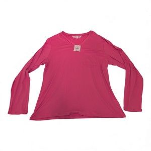 Royal Standard Women's‎ Long Sleeve V-Neck Top XL - Pink